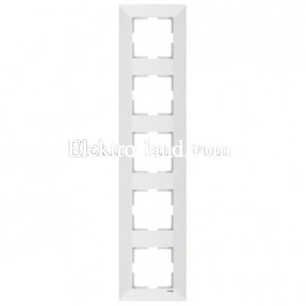 Рамка пятерная вертикальная белая VIKO MERIDIAN 90979025-WH